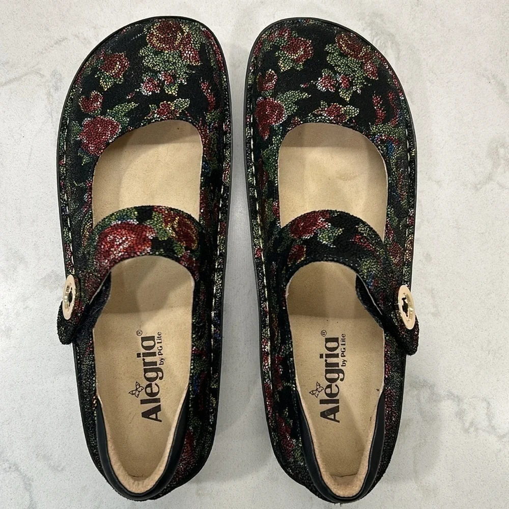Alegria by PG Lite Paloma Flora Nova Leather Mary Jane Shoes EU‎ 41 / US 11-11.5